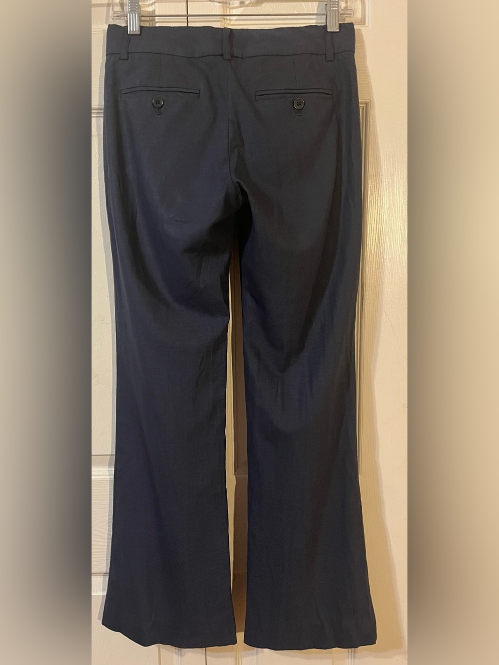 Theory Women’s Stretch Wool Trousers Classic Tailored Bootcut Navy Size 0